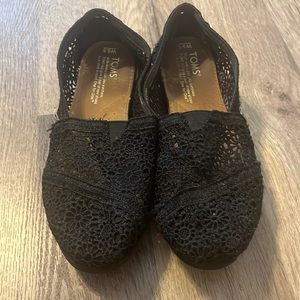 Black lace toms - size 6.5